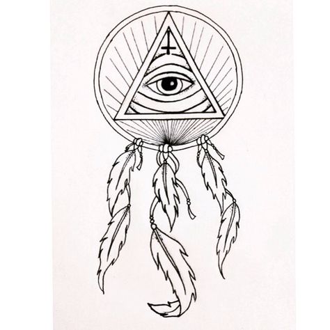 My latest tattoo design of an all seeing eye and dream catcher soon to be collaborated. Line and dot work using a fineliner. #tattoo #allseeingeye #dreamcatcher Allseeingeye Tattoo Design, Evil Eye Dream Catcher Tattoo, Evil Eye Dream Catcher, Eye Dream Catcher, Latest Tattoo Design, Card Tattoo Designs, Pyramid Eye, Moon Mandala, Dream Catcher Tattoo