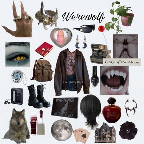 Werewolf Style Outfits, Werewolfcore Outfit, Werewolf Core Outfits, Werewolf Outfit Aesthetic, Werewolf Girl Aesthetic, Werewolf Moodboard, Werewolf Clothes, Werewolf Aesthetic Outfit, Werewolf Outfit