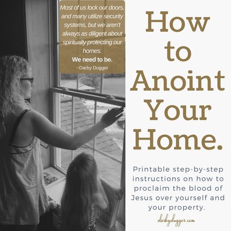 Have you ever considered anointing your home? Today we are waging war against the enemy by declaring the blood of Jesus over ourselves & our property. Prayer Over Home, Anointing Your Home, Prayer Walk, The Blood Of Jesus, Blood Of Jesus, Spiritual Warfare Prayers, Prayer Life, Prayer Times, E Mc2