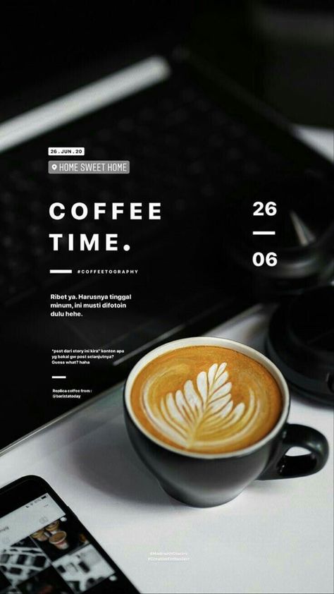 Layout Design Instagram Stories, Coffee Advertising, Mises En Page Design Graphique, Instagram Design Creative, Coffee Shop Photography, Desain Editorial, Instagram Creative Ideas, Stunning Hairstyles, Food Graphic Design