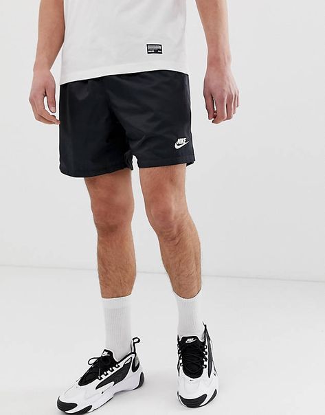 Nike Shorts Outfit Men, Summer Outfits Men Streetwear Shorts, Nike Shorts Outfit, Black Men Fashion Urban, Summer Outfits Men Streetwear, Mens Shorts Outfits, Running Shorts Men, Streetwear Shorts, Woven Shorts