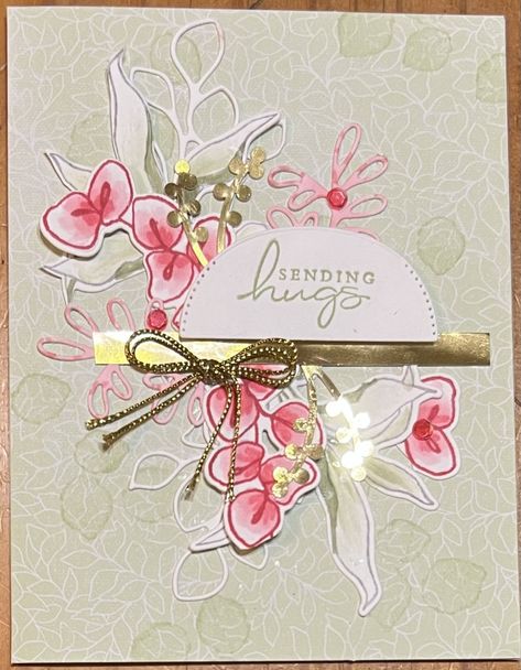 Su Splendid Thoughts Cards, Stampin Up Splendid Thoughts Wedding Cards, Brushed Gold Cards And Envelopes Su, Splendid Thoughts Stampin Up Cards, Golden Greenery Su, Season Of Green & Gold Stampin Up Cards, Stampin Up Gold Foiled Flowers Cards & Envelopes, Leaf Cards, Color Challenge