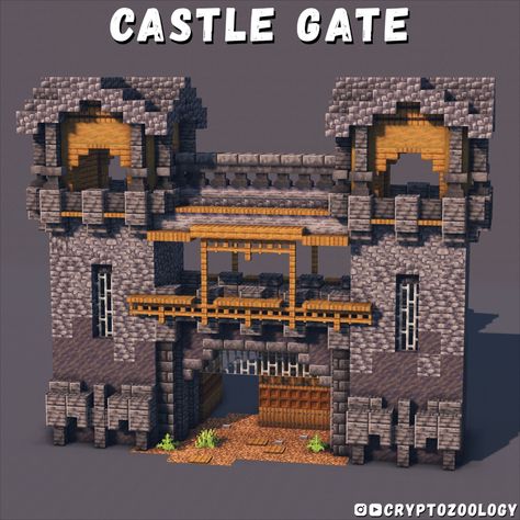 Click the link for the world download! Minecraft Elevator, Château Minecraft, Mini Castle, Minecraft Welten, Case Minecraft, Minecraft Structures, Castle Gate, Bangunan Minecraft, Minecraft Cottage