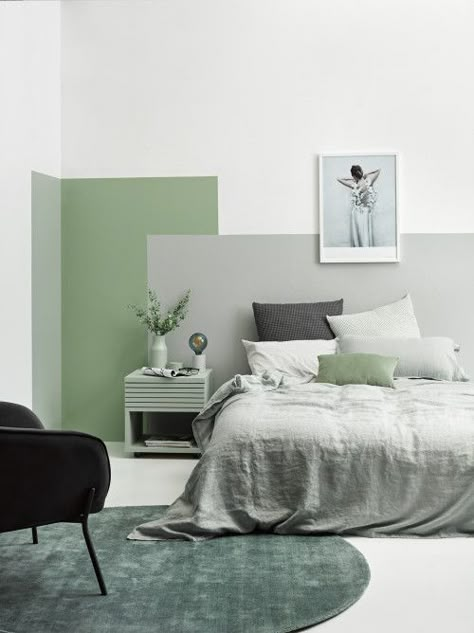 Bedroom Wall Designs, Bedroom Wall Paint, Colour Inspiration, Bedroom Green, Bedroom Colors, Design Case, Cheap Home Decor, Room Colors, 인테리어 디자인