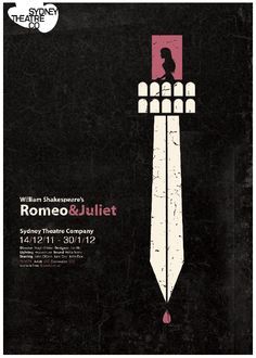 Poster Ideas Drawing, Romeo And Juliet Poster, Romeo Ve Juliet, Play Poster, Book Cover Design Inspiration, Polish Poster, Creative Jobs, Theatre Poster, Creative Portfolio