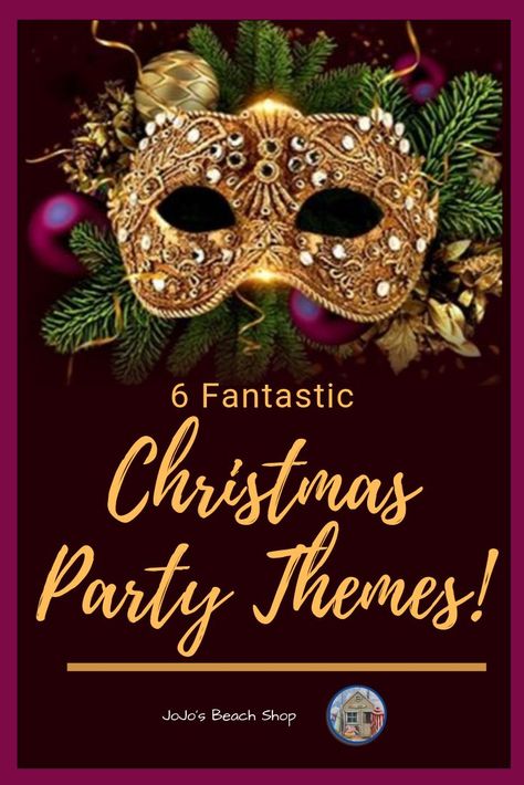 Christmas Dress Up Ideas Holiday Parties, Fancy Holiday Party Theme, Unique Holiday Party Theme, Elegant Holiday Party Themes, Christmas Masquerade Ball, Fancy Christmas Party Theme, Christmas Masquerade Party Decorations, Christmas Formal Party, Classy Christmas Party Themes