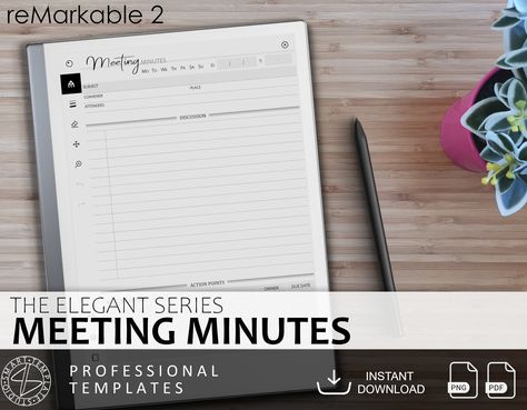 Remarkable 2 Meeting Minutes Template digital Download the | Etsy Remarkable 2 Templates, Meeting Minutes Template, Meeting Minutes, German Translation, Remarkable 2, Meeting Notes, Full Time Work, Custom Templates, Templates Downloads