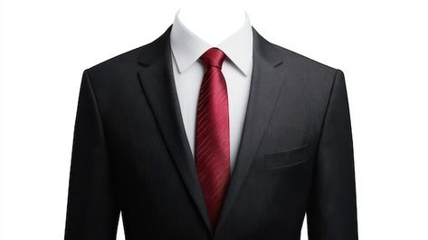 A sharp black suit jacket with a crisp white shirt and a bold red tie symbolizing professional Black Suit Jacket, Red Tie, Crisp White Shirt, Black Suit, Black Suits, White Shirt, Suit Jacket, Collage, Red