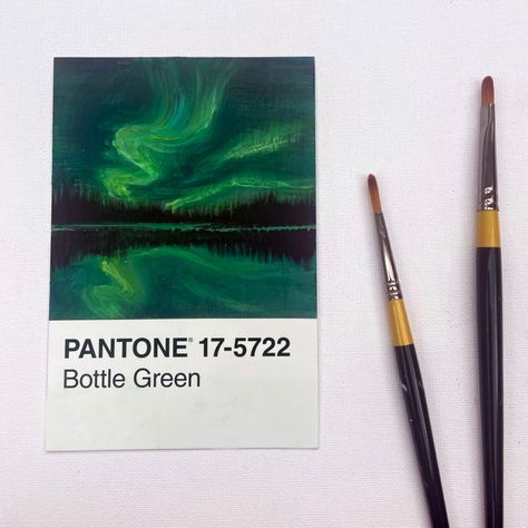 Day 8 of the #pantonechallenge2023 Pantone Art Aesthetic, Pantone Painting, Painting Art Lesson, Art Challenge, Art Lessons, Art Inspo, Art Painting, Green, Drawings