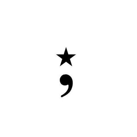 Star Semicolon Tattoo, Small Tattoo Ideas For Guys, 2 Inch Tattoo Ideas, Cute Little Tattoos, Stylist Tattoos, Poke Tattoo, Dream Tattoos, Star Tattoos, Little Tattoos