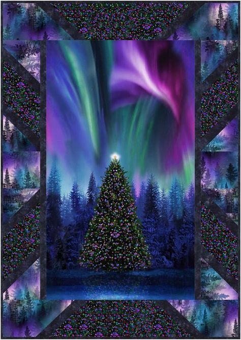 PANEL POP Northern Lights Quilt Pattern, Northern Lights Quilts, Sky Gift, Panel Quilt Patterns, Light Quilt, Bed Quilt, Light Panel, Fabric Kit, See The Northern Lights