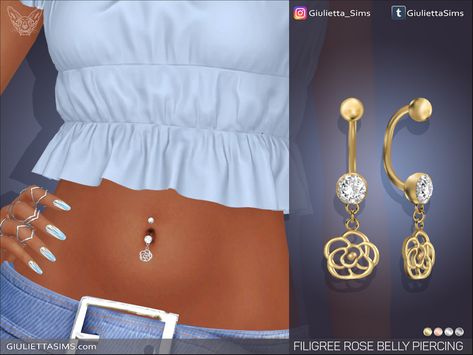 The Sims Resource - Filigree Rose Belly Piercing (for custom skin tones) Sims 4cc Piercings, Ts4 Cc Belly Piercing, Sims4 Belly Piercing Cc, The Sims 4 Belly Piercing, Sims 4 Cc Belly Piercing Patreon, Sims Nose Piercing, Sims 4 Belly Ring, Belly Button Piercing Sims 4 Cc, Sims 4 Cc Belly Button Piercing