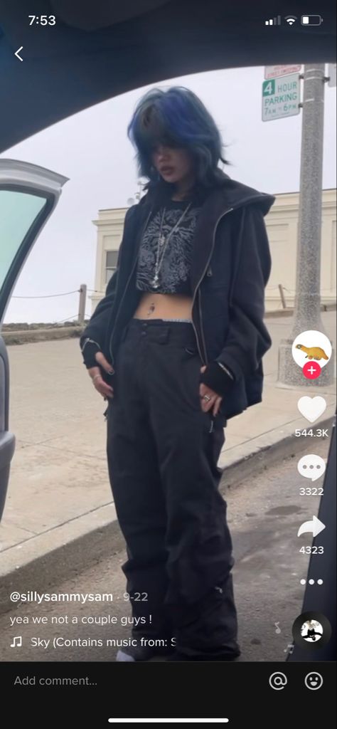 Emo Masculine Outfits, Goth Tomboy Outfit, Real Emo Outfits, Scenecore Outfit, Grunge Fairycore Outfits, Emo Outfit Ideas, Masculine Outfits, Female Pose, Future Wardrobe