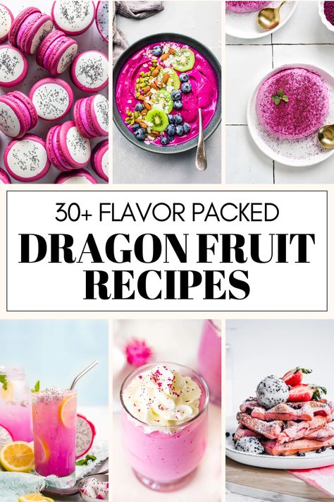 Dragon fruit's mild flavor & vibrant color make it a great addition to both sweet & savory dishes. Here are 30+ recipes that use dragonfruit. Dragonfruit Ice Cream, Dragon Fruit Salsa, Frozen Dragon Fruit Recipes, What To Make With Dragon Fruit, Things To Make With Dragon Fruit, Dragon Fruit Powder Recipes, Frozen Dragonfruit Recipes, Dragonfruit Desserts, Recipes With Dragon Fruit