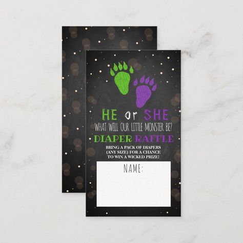 Little Monster Halloween Gender Reveal Party Enclosure Card Little Boo Is Almost Due, Halloween Chalkboard, Halloween Gender Reveal, Chalkboard Baby, Baby Boy Shower Ideas, Boy Shower Ideas, Boy Halloween, Invitation Halloween, Halloween Invitation