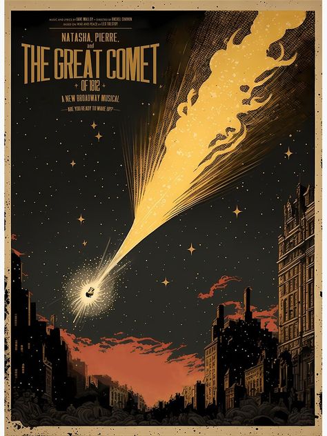 Pierre Great Comet, The Great Comet Of 1812 Art, Natasha Pierre And The Comet Of 1812 Art, Natasha Pierre And The Great Comet Of 1812, Natasha Pierre And The Comet Of 1812, Comet Aesthetic, Comet Illustration, Comet Art, Movie Poster Project