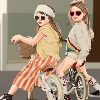 Vector Portrait (@hi_ismaa) • Instagram photos and videos Earth Baby, Bohemian Baby, Fashion Family, Boho Kids, Balance Bike, Cat Eyes, Stylish Kids, Fashion Kids, Toddler Fashion