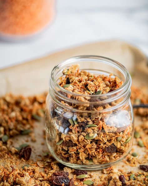 Lentil Granola, Savory Granola, Gf Food, Red Lentils, Fruit Crisp, Breakfast Sweets, Oatmeal Breakfast, Lentil Recipes, Heart Healthy Recipes