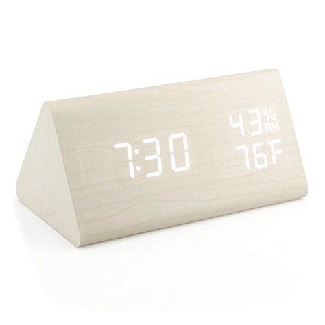 Bedroom Desks, Clock Decor Ideas, Led Digital Clock, Clock For Bedroom, Smart Bedroom, Clock Wood, Door Shoe Organizer, Digital Wall Clock, Sound Control