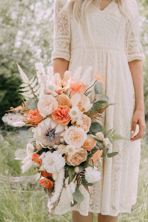 July Wedding Colors, Alternative Wedding Bouquet, Silk Flower Wedding Bouquet, Elegant Wedding Bouquets, Cascading Bridal Bouquets, Summer Wedding Bouquets, Summer Bride, Wedding Flowers Summer, Silk Flowers Wedding