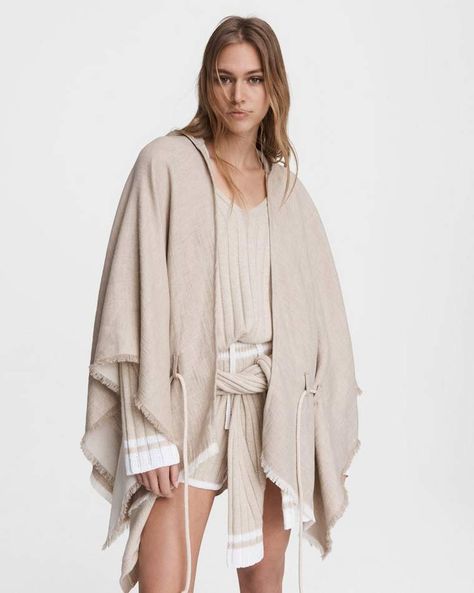 Our classic Rogue poncho, updated for spring in a lightweight cotton-linen blend. Cinchable at the waist. Ideal for weekends. rag & bone Women's Lightweight Poncho | Light Sand Hoodie Poncho, Scarf Poncho, Rag And Bone, Made Of Wood, Ponchos, Rag & Bone, Womens Scarves, Cotton Linen, Linen Blend