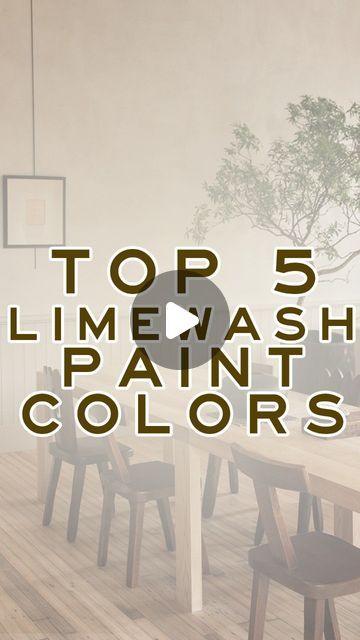 Loren Kreiss on Instagram: "Here are the top 5 limewash paint colors to use in your home.

#limewash #paintcolors #paintideas #interiordesigntrends #interiordesigninspiration #homerenovations #luxuryhomedesign" Lime Wash Wall Colors, Vasari Lime Paint Colors, Wall Paint Limewash, Limewash Half Bath, Limewash Oak Cabinets, Green Limewash Accent Wall, Terracota Limewash Wall, Limewash Colors Interior, Brown Limewash Bedroom