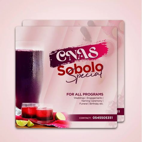 Sobolo Drink Flyer, Drink Flyer, Fashion Flyer, Flyer Design Inspiration, Flyer And Poster Design, Naming Ceremony, Creative Poster, Creative Poster Design, Flyer Design Templates