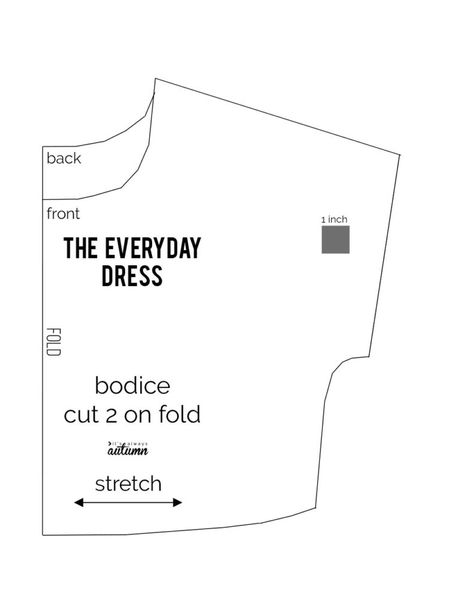 The Everyday Dress sewing pattern + tutorial Pocket Dress Pattern, Dress Sewing Patterns Free, Simple Dress Pattern, Plus Size Sewing, Bodice Pattern, Everyday Dress, Blouse Pattern Sewing, Pattern Tutorial, Dress Sewing Pattern