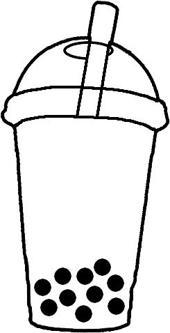 Boba Art Drawing, Boba Coloring Page, Boba Tea Drawing, Boba Drawing, Tea Drawing, Colouring Pages Printable, Boba Bubble Tea, Tea Logo, Shrink Art