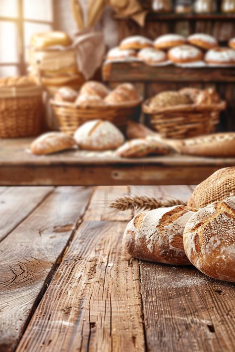 Traditional Bakery Environment with Rustic Bread Baking Bread Photography, Baking Bread Asethic, Bread And Pastry Background Design, Bread Background, Baking Pictures, Bread Photos, Antique Bakery, Traditional Bakery, Bread Image