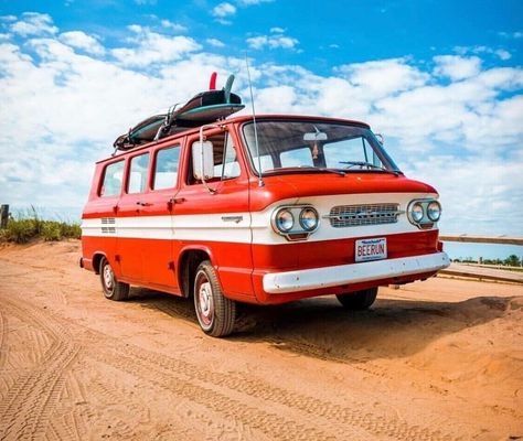 In its second year of production, the Chevrolet Corvair gained a van model called the Greenbrier. It was part of a series of utilitarian vehicles the Corvan 95, which shared the air-cooled engine of the new compact automobile. The 1965 model year would be the Greenbrier’s last and only 1,528 were produced. Already rare, this... Surf Car, The Greenbrier, Chevrolet Corvair, Cab Over, Volkswagen Transporter, Model Call, Chevrolet Trucks, Water Cooler, 1 Of 1