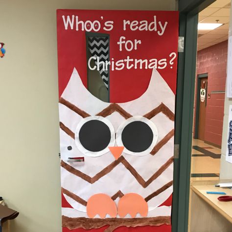 Owl Classroom Door, Owl Door Decorations, Classroom Christmas Door, Christmas Door Ideas, Owl Bulletin Boards, Door Decorations Classroom Christmas, Owl Door, Bullentin Boards, Owl Classroom