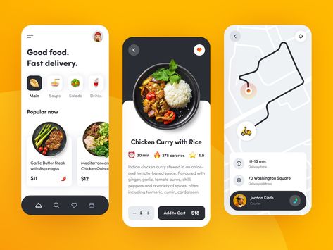 Chicken Curry Stew, Desain Ux, Curry Chicken And Rice, Food Ordering App, Restaurant App, Food Delivery Service, Food Delivery App, Mobile App Design Inspiration, Delivery App