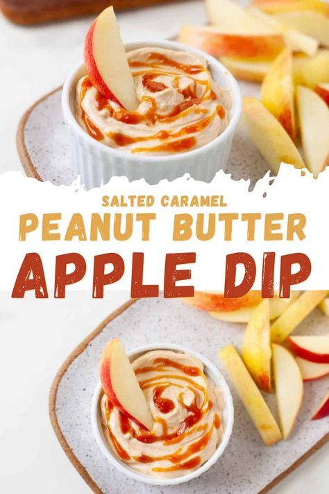 With peanut butter, Greek yogurt, and salted caramel, this delish peanut butter apple dip takes only a few minutes to whip up! #recipe #healthy #fruitdip #fallrecipes #easy #homemade Peanut Butter Apple Dip, Peanut Butter Greek Yogurt, Peanut Butter Yogurt Dip, Peanut Butter Apple, Greek Yogurt And Peanut Butter, Peanut Butter Caramel, Peanut Butter Dip, Peanut Butter Yogurt, Caramel Dip