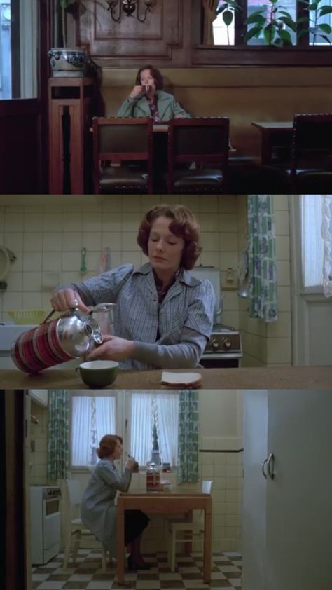 Rasa tenang tengok Jeanne Dielman duduk minum kopi. She deserve more me-time. Seriously. Jeanne Dielman, Me Time