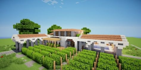 Villa Minecraft, Construction Minecraft, Minecraft Building Guide, Minecraft World, Minecraft Structures, Bangunan Minecraft, Minecraft Farm, Minecraft Medieval, Minecraft Furniture