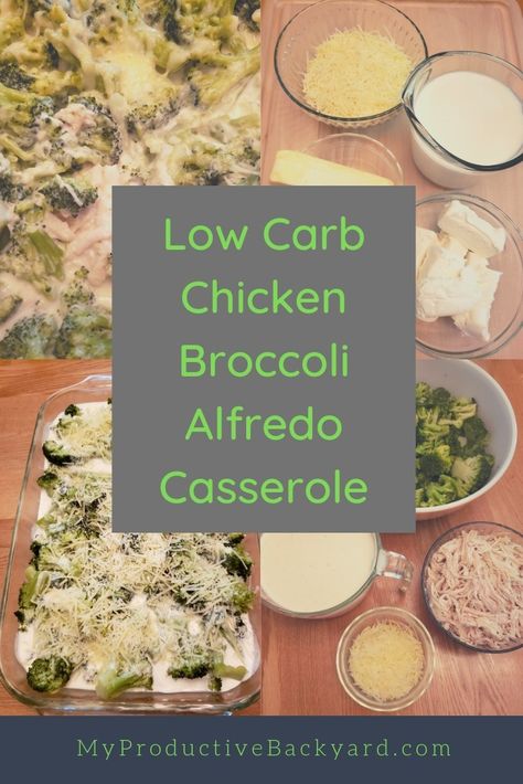 Low Carb Chicken Broccoli Alfredo Casserole #Keto #LowCarb #LCHF #KetoDiet #MyProductiveBackyard #Ketorecipes #Lowcarbrecipes Keto Chicken Broccoli Alfredo Casserole, Keto Chicken Broccoli Alfredo, Chicken Broccoli Alfredo Casserole, Low Carb Chicken Broccoli, Zucchini Cake Healthy, Keto Cabbage Recipe, Alfredo Casserole, Make Chicken Broth, Casserole Keto