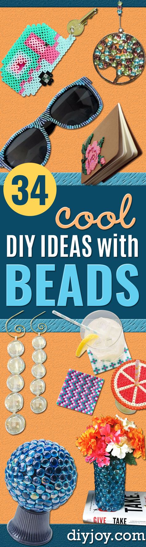 DIY Ideas With Beads - Cool Crafts and Do It Yourself Ideas Made With Beads - Outdoor Windchimes, Indoor Wall Art, Cute and Easy DIY Gifts - Fun Projects for Kids, Adults and Teens - Bead Project Tutorials With Step by Step Instructions - Best Crafts To Make and Sell on Etsy Ideas With Beads, Do It Yourself Ideas, Bead Bowl, Diy Joy, Beaded Pouch, Fun Projects For Kids, Cheap Crafts, Work Diy, Diy Perler Beads