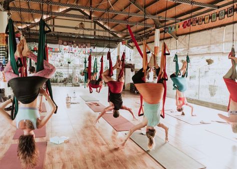 30 Days Workout Challenge, Anti Gravity Yoga, Flying Trapeze, Yoga Shala, Yoga Inversions, Gym Pilates, Yoga Studio Design, Suspension Training, Pilates Video