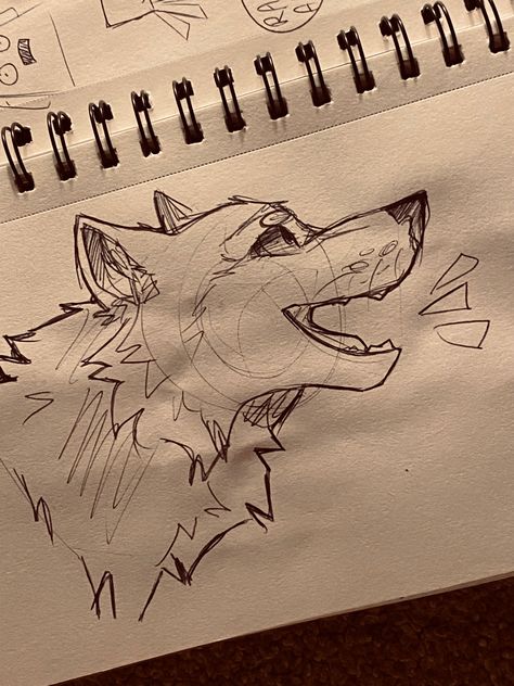 How To Draw A Wolf Easy, Therian Drawing Ideas, Therian Art Ideas Drawing, Wolf Design Art, Wolf Easy Drawing, Wolf Drawing Sketch, Wolf Drawing Reference, Drawing A Wolf, Racoon Drawing