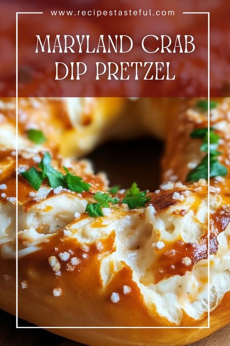 This Maryland Crab Dip Pretzel combines the classic flavors of Maryland crab dip with the delicious crunch of soft pretzels. Perfect for gatherings or as a special treat, this dish is easy to prepare and sure to be a crowd-pleaser. Crab Pretzel, Pretzel Dip Recipes, Maryland Crab Dip, Pretzel Recipe, Maryland Crabs, Pretzel Dip, Crab Dip, Pretzels Recipe, Soft Pretzels