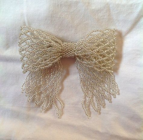 Silver Bead Ribbon Pin by pinkythepink on DeviantArt