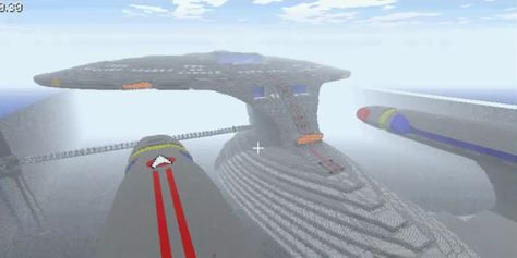 Star Trek Enterprise D - Minecraft style Prime Directive, Game Zone, Free Computer, Minecraft Blueprints, Star Trek Enterprise, Star Trek Universe, Uss Enterprise, Minecraft Ideas, Star Trek