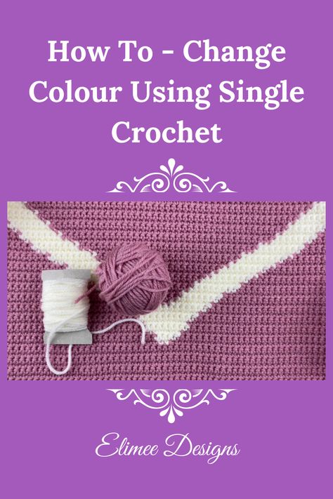 Do you ever want to add more colour to your crochet projects? Changing colours is a lot simpler than it looks, and with this crochet video tutorial you'll be able to learn how to change colour in single crochet seamlessly and quickly. Elimee Designs will guide you step-by-step, so you can easily master this fun technique to spice up your crochet projects. Crochet Color Change, Crochet Colorwork, Change Colors In Crochet, Crochet Bloggers, Star Crochet, Easy Crochet Projects, Crochet Tips, Crochet Youtube, Your Crochet