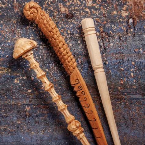 free wood carving pattern Wand References, Diy Harry Potter Wands, Whittling Patterns, Staff Magic, Wand Making, Wand Shop, Wand Woods, Wood Wand, Wizard Staff