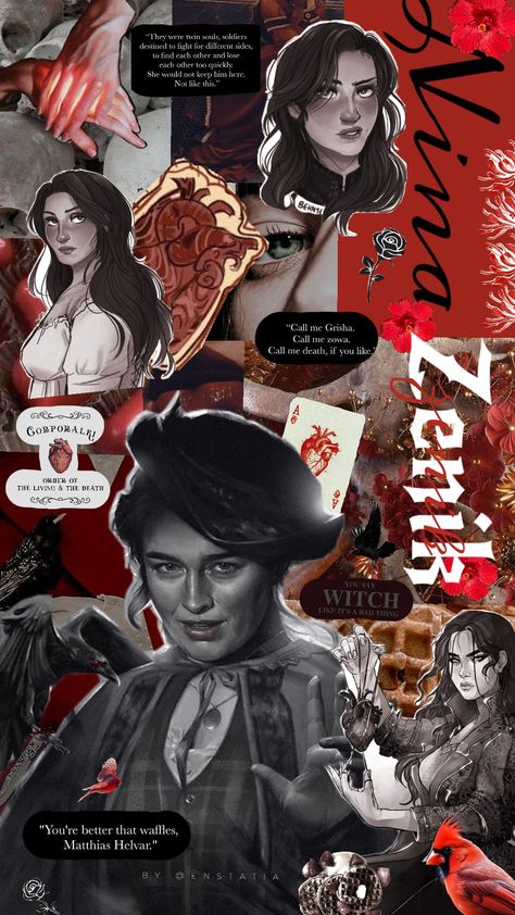 Nina Zenik wallpaper by me :') 🫀 (pics and fanarts not mine, dm me for removal) #ninazenik #nina #sixofcrows #shadowandbone #helnik #leighbardugo #heartrender Nina Zenik Fanart, Nina Zenik, Twin Souls, Leigh Bardugo, Six Of Crows, Not Mine, Dm Me, Soldier, Twins