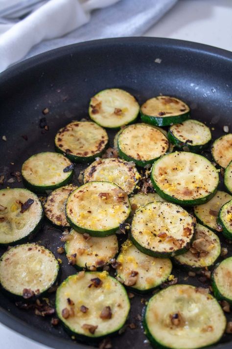 Zesty Pan Fried Courgettes