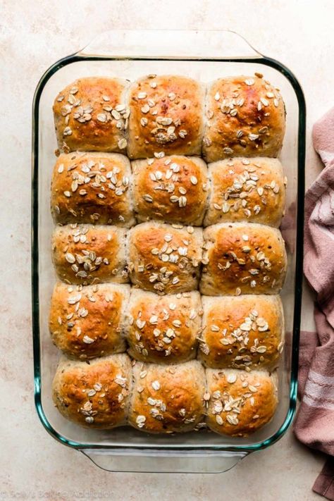 Multigrain Rolls, Multigrain Bread Recipe, Tempting Food, Recipes With Yeast, Cereal Mix, Multigrain Bread, Wheat Bread Recipe, Breakfast Bread Recipes, Sally's Baking