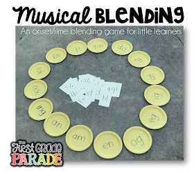 The First Grade Parade: Musical Matching - A Blending Game First Grade Parade, Blends Activities, First Grade Phonics, Blends And Digraphs, Nonsense Words, Literacy Games, Phonics Kindergarten, Phonics Games, First Grade Reading