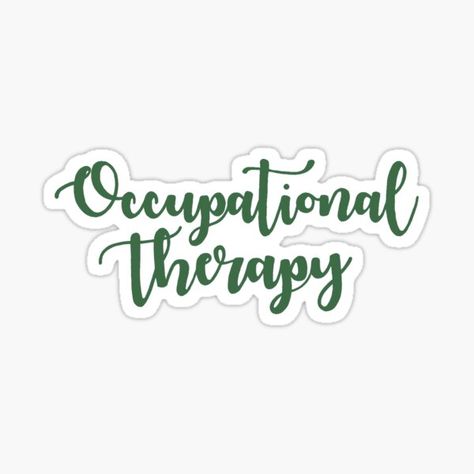 Green Sticker, Occupational Therapist, Occupational Therapy, Body Health, Funny Stickers, Custom Stickers, Science Poster, Favorite Tv Shows, Sticker Design